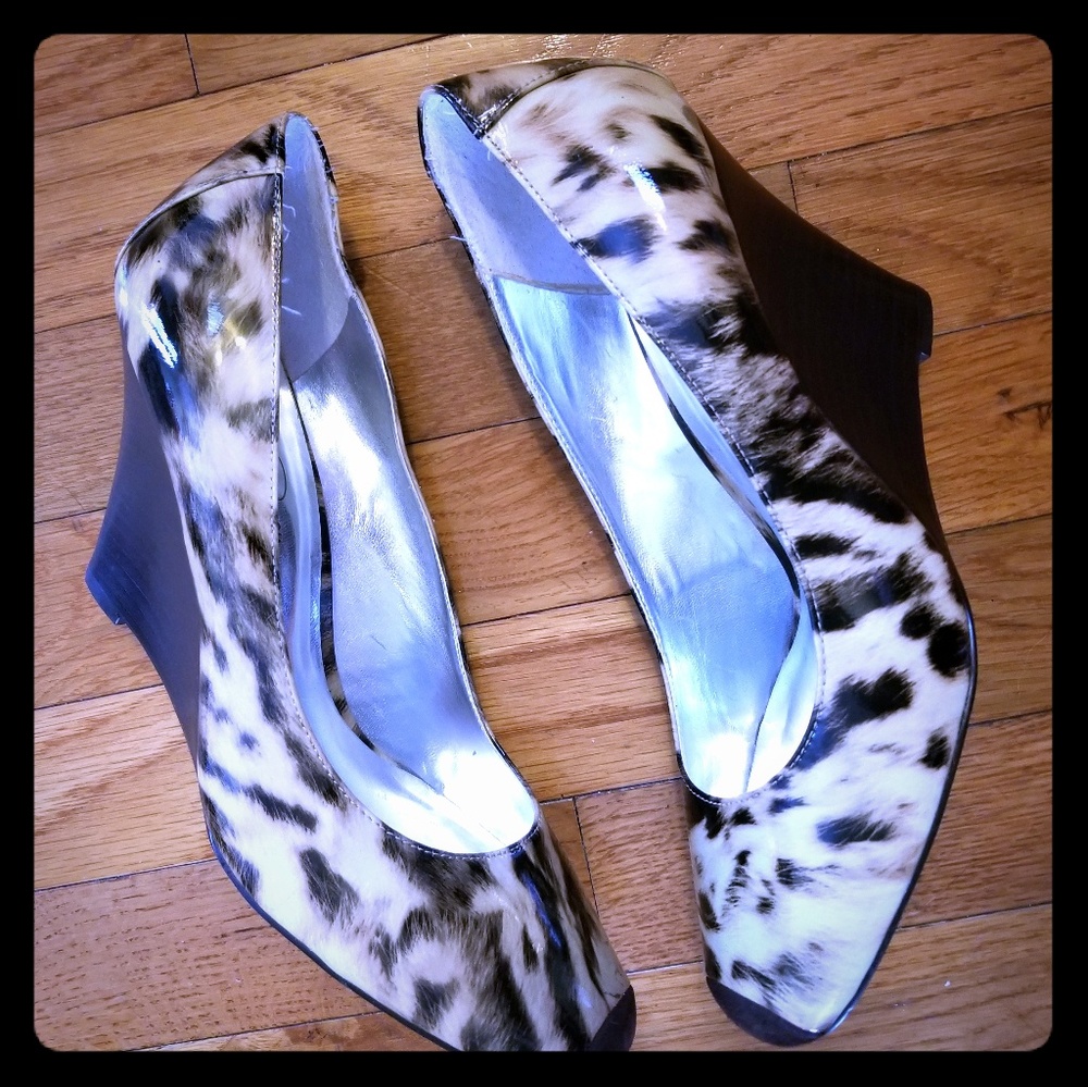 Jessica Simpson Animal Print Wedges